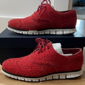 Cole Haan Red Wool Men's Oxfords